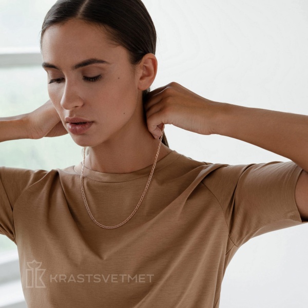 Цепь из красного золота 585, плетение «Ромб двойной»